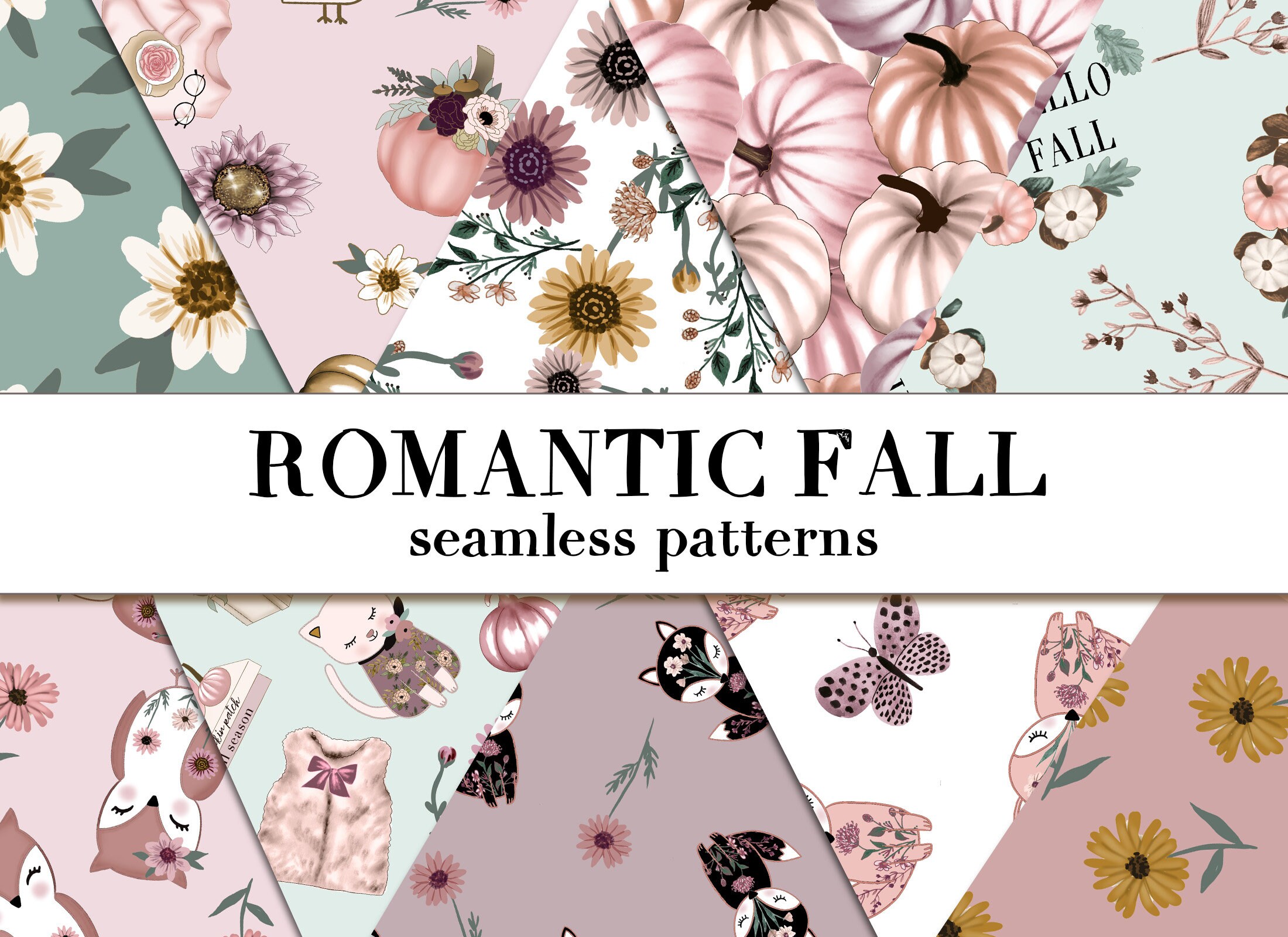Fall Seamless Patterns Fall Papers Autumn Patterns Fall Etsy 日本