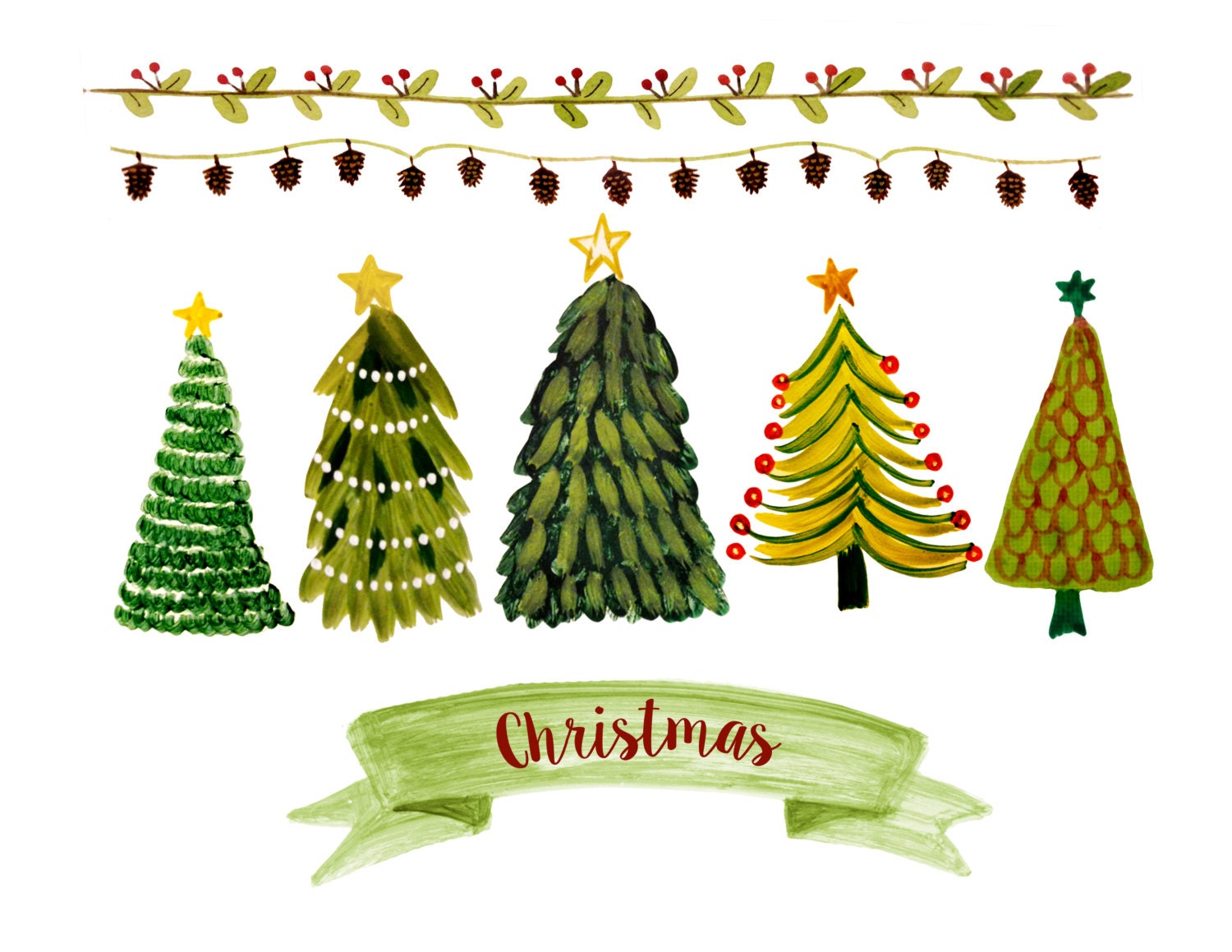 Christmas 2022 Header Clipart Christmas Clipart Christmas Tree Clipart Christmas Border | Etsy Uk