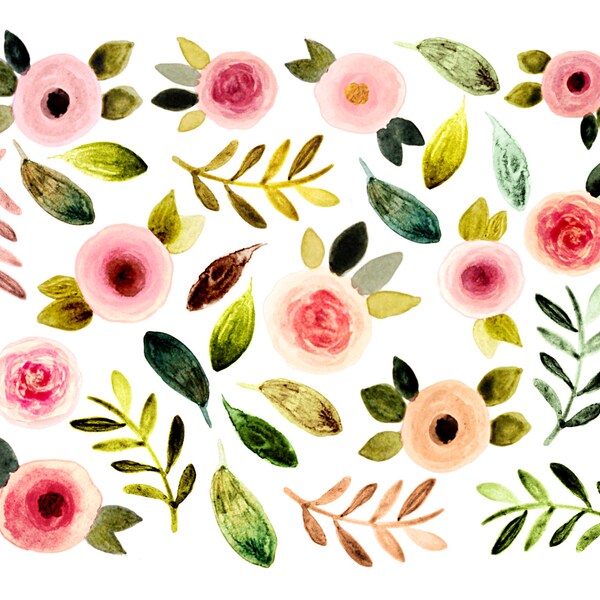 Floral clipart, spring clipart, wedding clipart, wedding invites, roses clipart