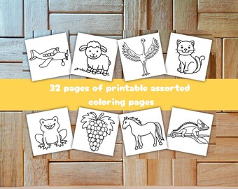 32 páginas para colorear imprimibles en formato PDF.