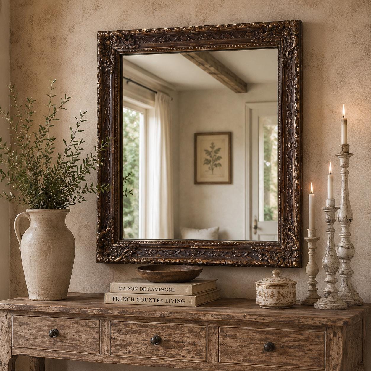 24 Inch Mirror French Vintage - Etsy