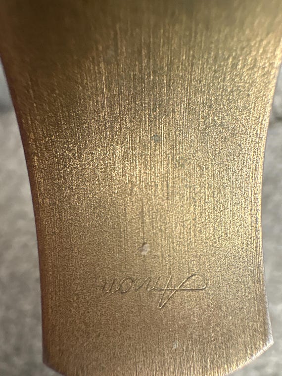 Vintage Solid Copper Cuff Bracelet | Etched Triba… - image 9