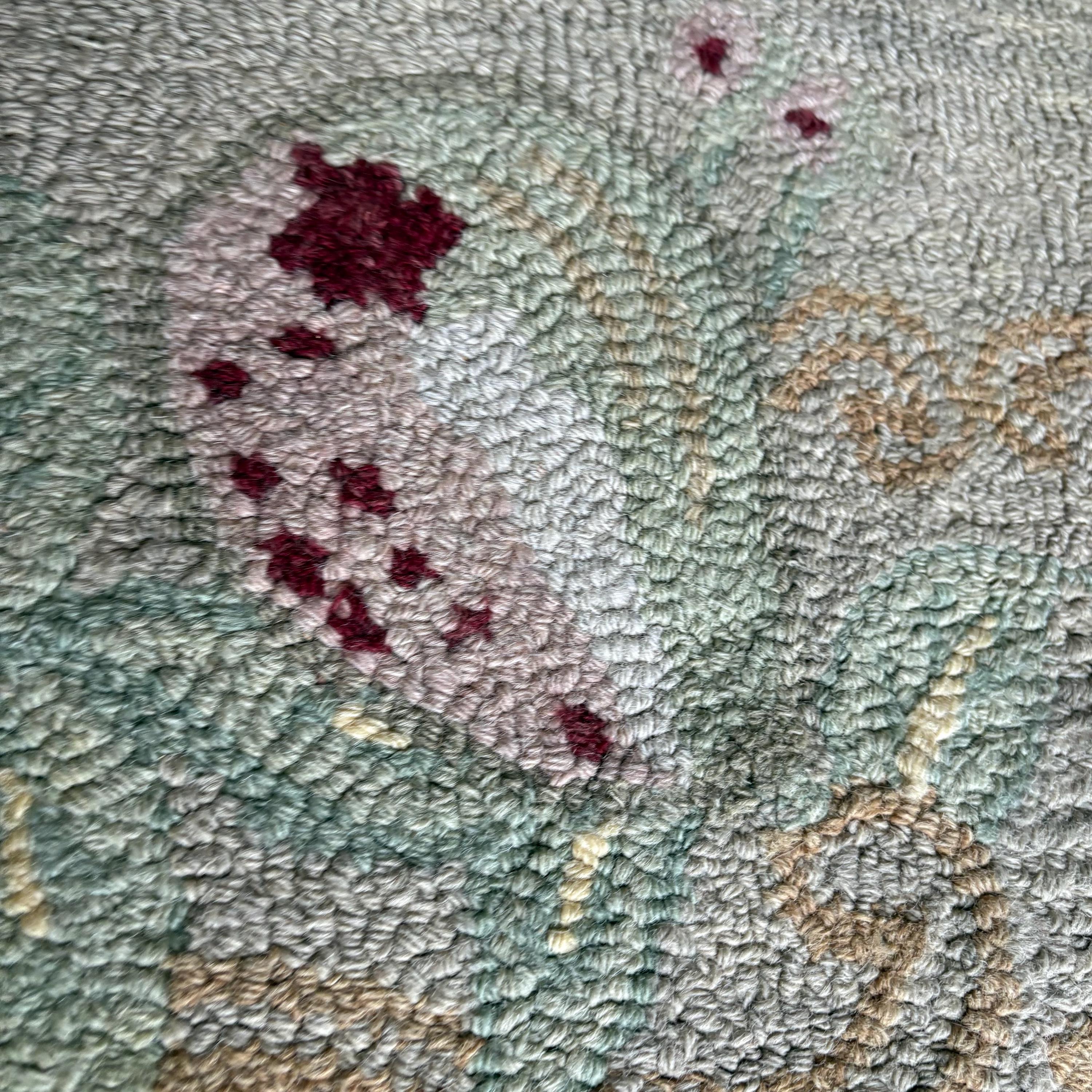 Large Vintage Hand Hooked Wool Rug 94x58 Primitive Cabin Lodge Rug ...