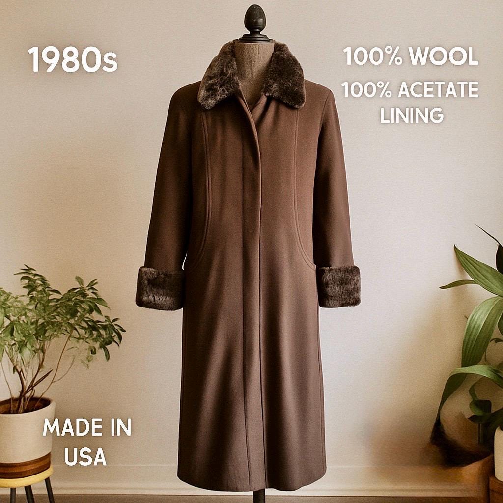 80s Wool Coat - Etsy