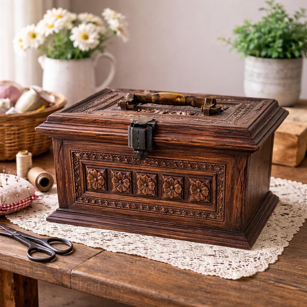 Vintage Sewing Box Usa - Etsy