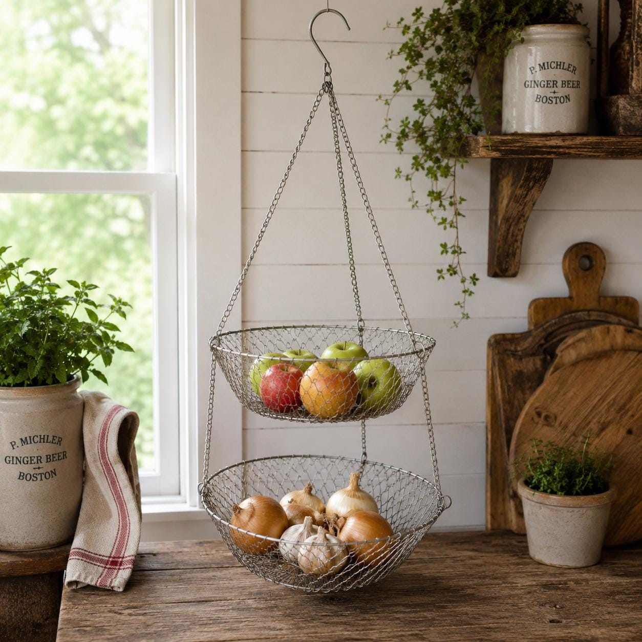 Vintage Fruit Basket - Etsy