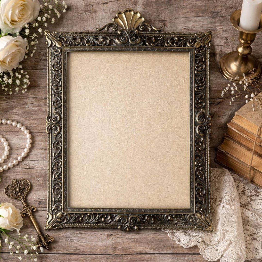 Vintage Italian Ornate Gold Metal Picture Frame – Made in Italy ...