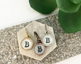 Personalized Initial Charm, Silver Gold Copper, Add-On Charm