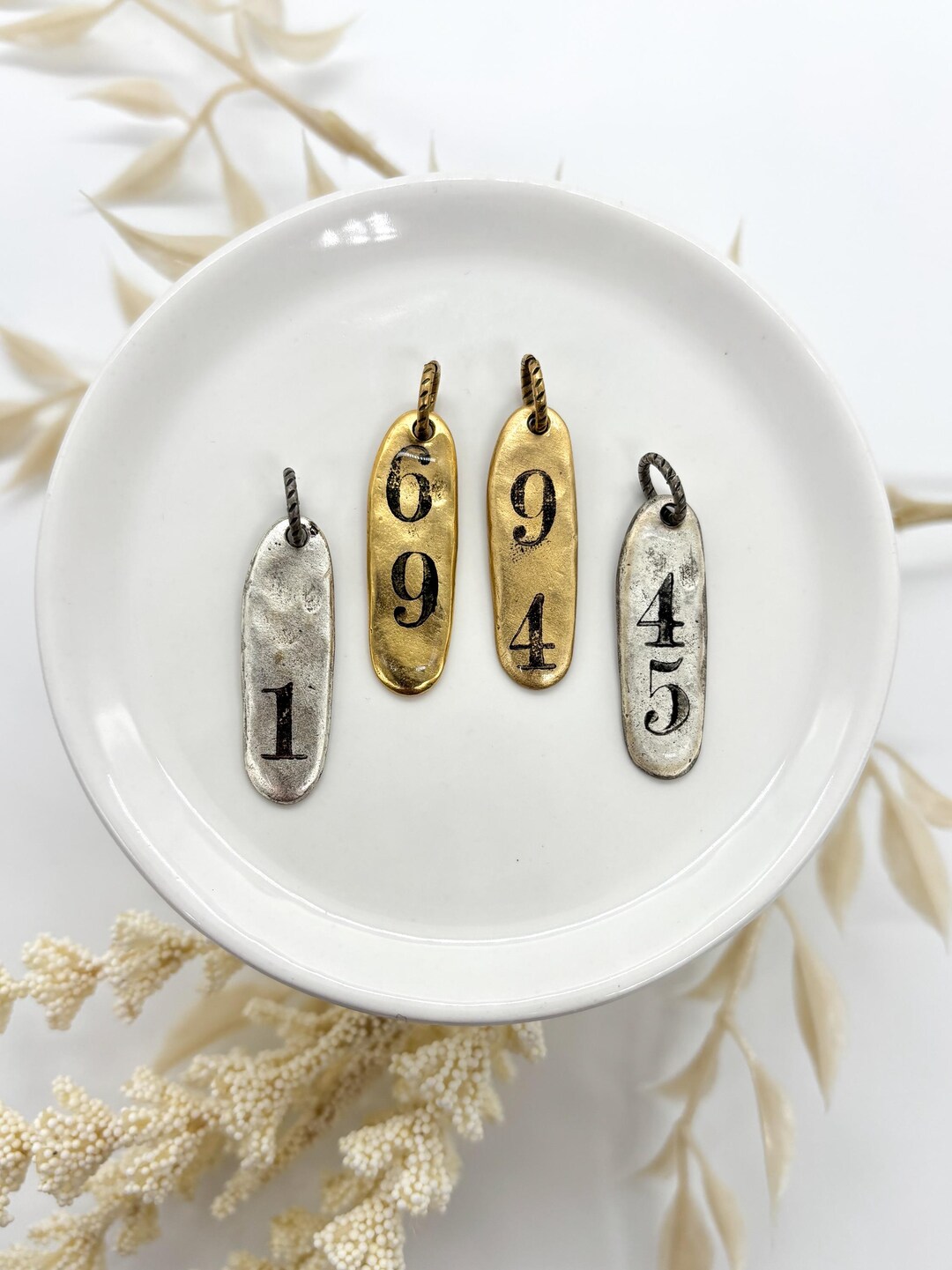 Custom Number Pendant: Personalized Journal Charms, 999 Fine Silver or ...