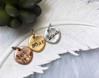 Personalized Word Charms for Bracelet, Word Charm Necklace, Build Your Own Necklace and Bracelet