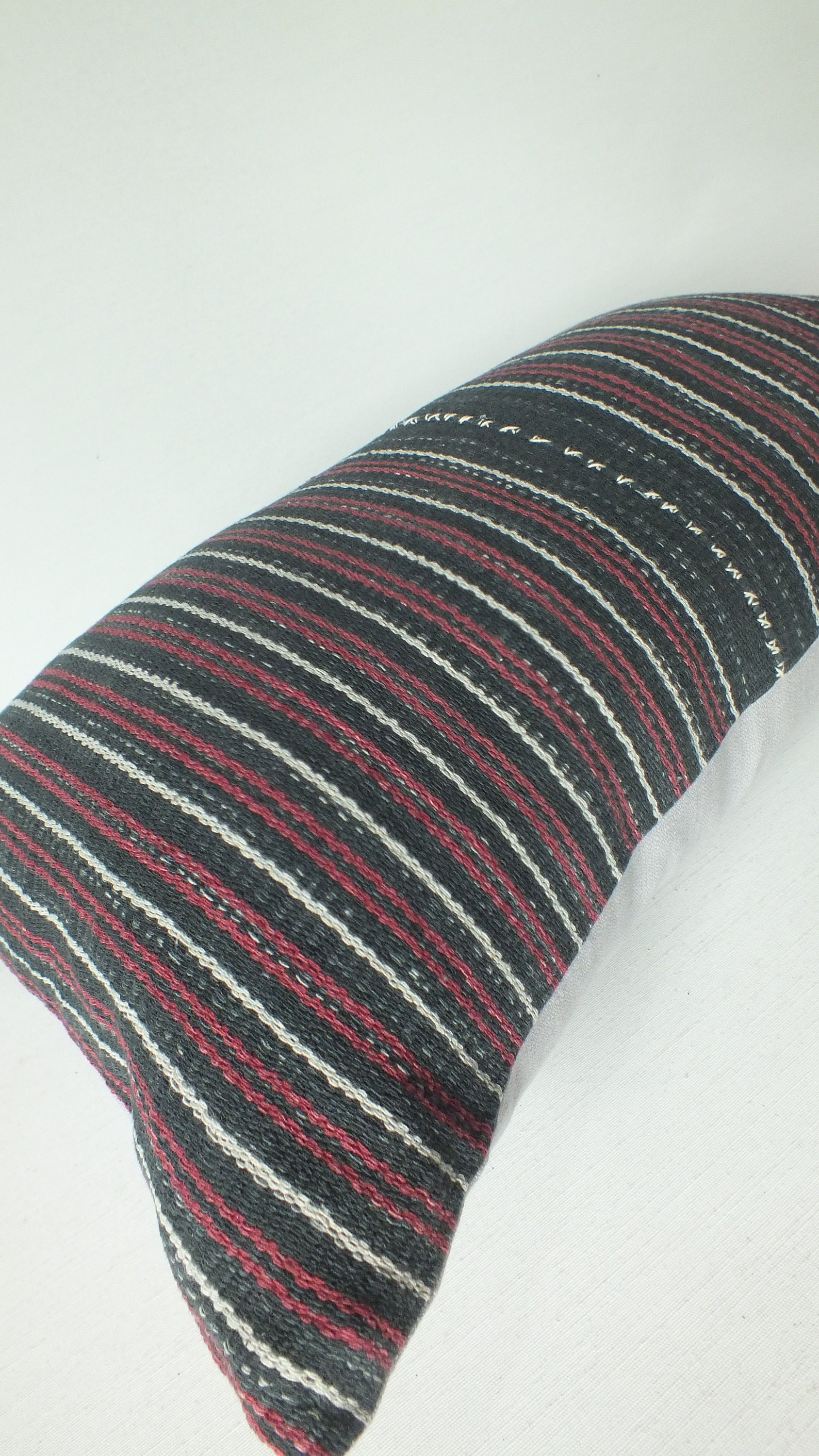 Black Burgundy Grey Sofa Pillow Case Hand Woven Decorative Etsy UK