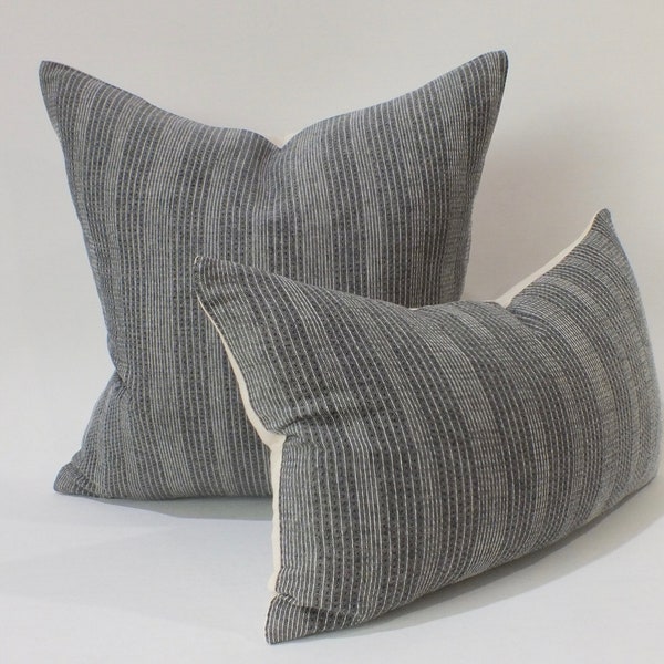Grey Striped White linear Pillow Cover Sashimi Decorative Cushion case  Throw Pillows