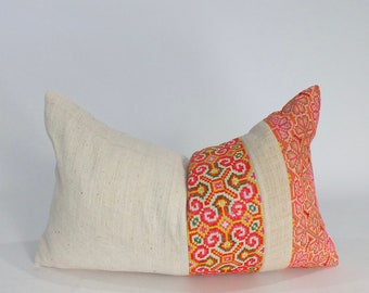 Sofa Cushion Vintage hemp Pillowcase  recycled fabric Hand woven Textile Tribal Ethnic  Throw Pillow  decorative Cushions home decor living