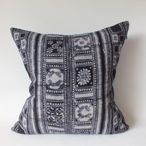 Hmong Batik cushion cover  Hemp pillows Vintage Hand woven Decorative Throw Pillows Scatter Accent cushions Home decor Housewarming gift