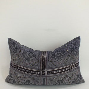 Batik Indigo Cushion Vintage Fabric decorative ethnic Hand printed cushion-cover  Home decor sofa chair lumber couch floor scatter pillows