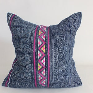 Blue Mud cloth Pillow Cover Batik Indigo Navy Blue Throw Cushion  Living Room Sofa cushions  decorative Pillows   Home decor pillowcase