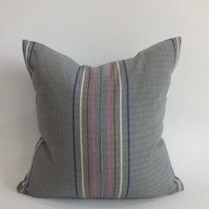 Grey  tint of Green  Pillow cover Hand woven textiles throw Pillow decorative cushion case  Accent  Home decor Living room sofa chair couch