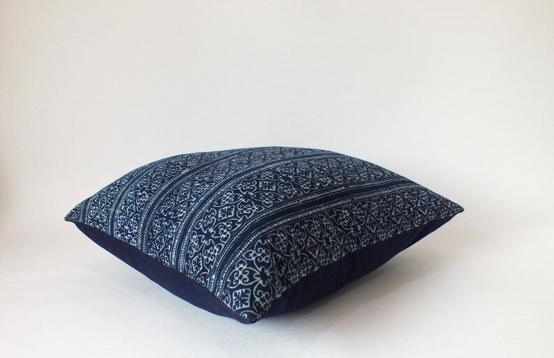 Blue Pillows Cover Ethnic Bolster Vintage Textiles Boho Hmong Etsy