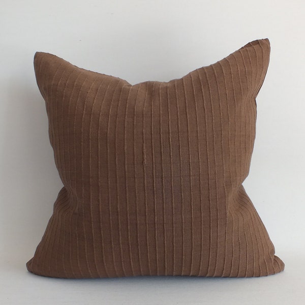 Striped brown  Chom Thong Hand-woven Cotton Fabric Pillow-Case  Decorative Cushions Beanbags footstool  Ottoman Throw-cushions