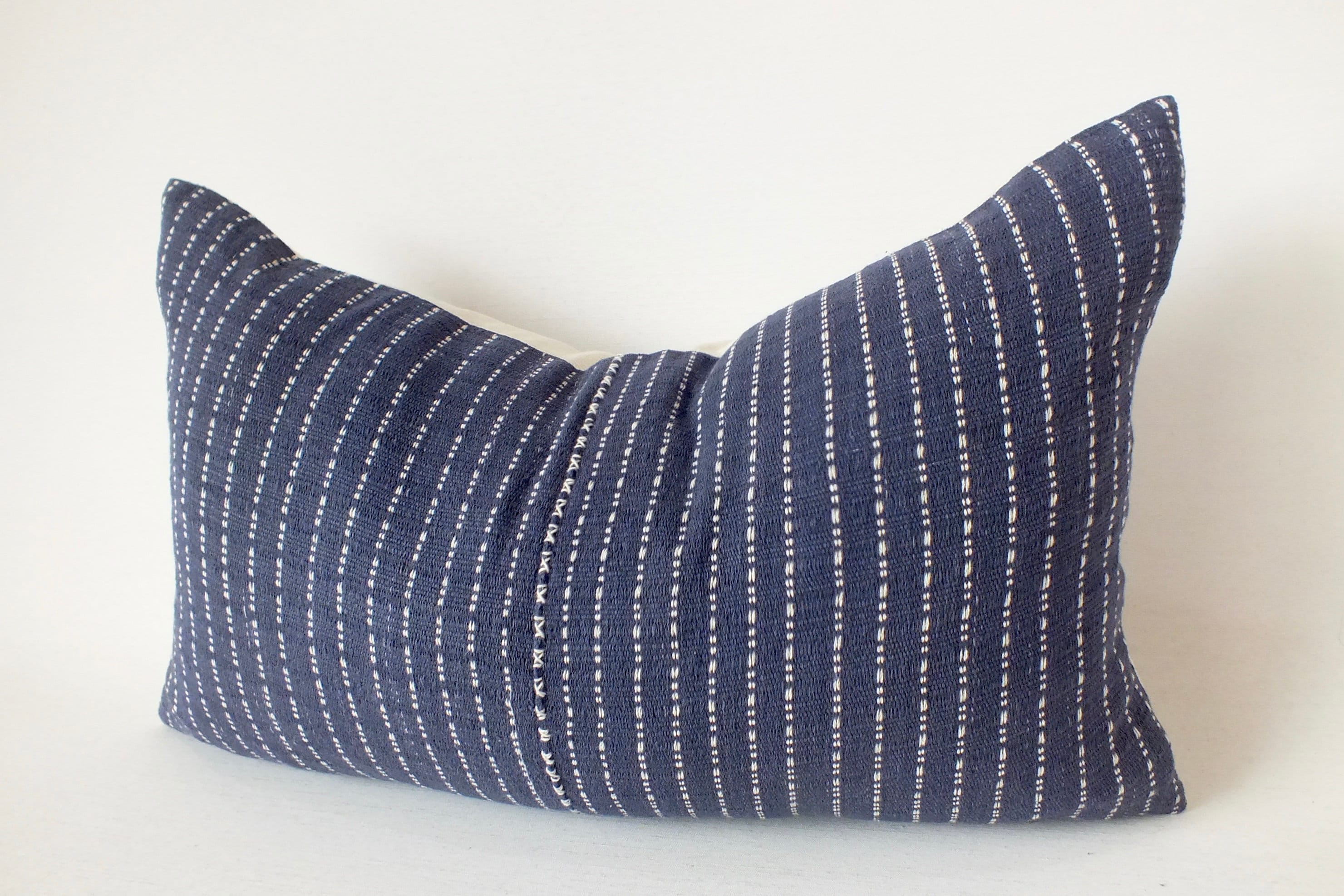 Navy Blue and white Sofa Pillow cover throw accent pillow Etsy