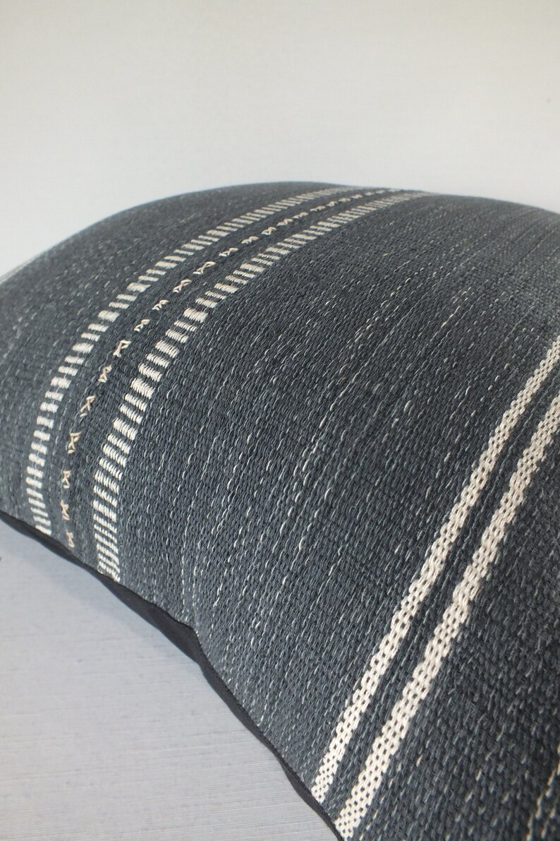 Black and White Sofa Pillow Case Hand Woven Ethnic Accent Etsy