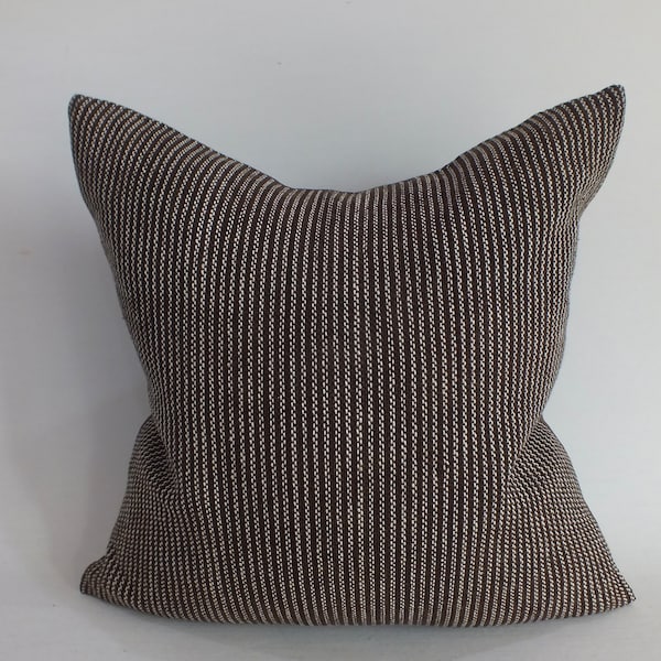 Brown Striped Sofa chair Pillow Cover Fabric decorative cushion Throw Pillows Home decor Ottoman Round foot stool Cushion case  Beanbags