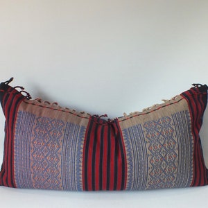 Bolsterkissen Dekokissen Ethnic Kissenbezug Handloom Handgewebter Vintage-Kelim Vintage-Recycling-Stoffe Dekokissen