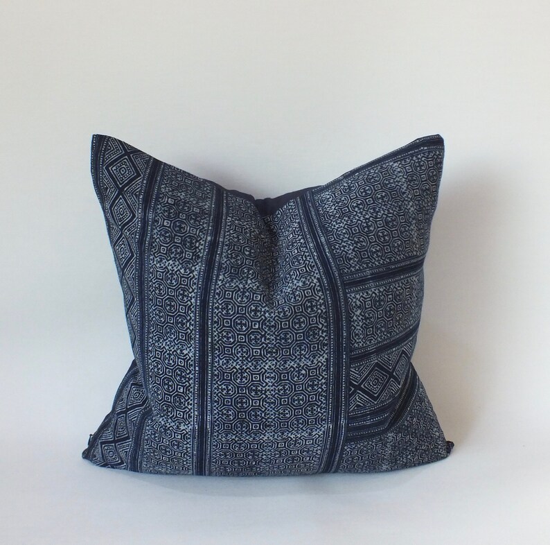 Midnight Blue Striped Mid Century Throw Pillow Cover with Etsy