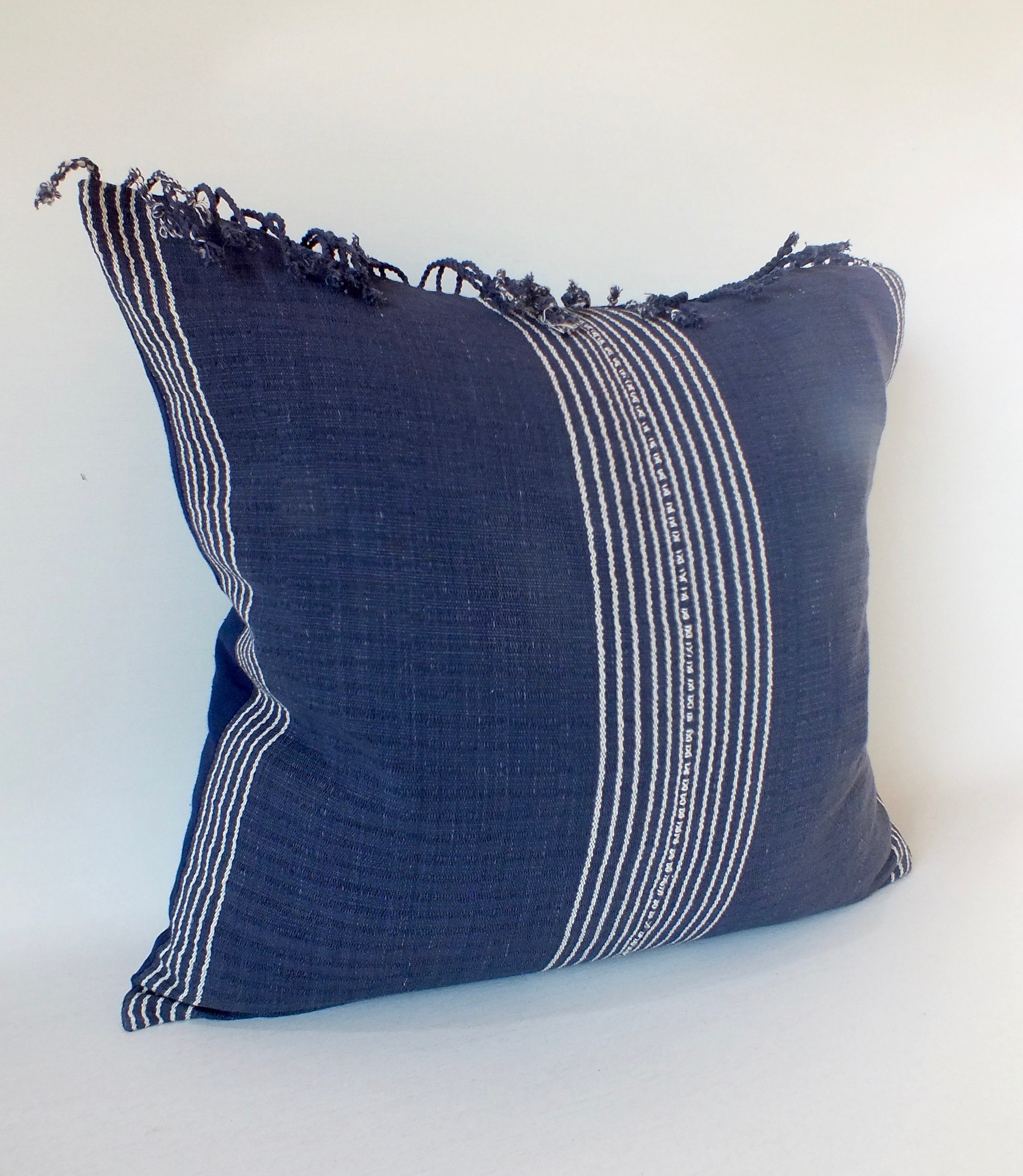 Navy Blue and white Sofa Pillow cover throw accent pillow Etsy