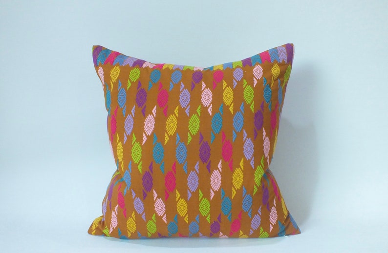 longyi Light Brown cushion cover Hand woven Fabric Accent Throw decorative cushions case Home decor sofa Couch textiles Unique Pillows