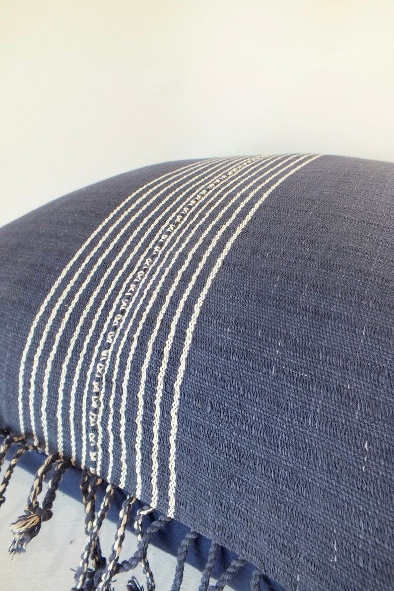 Navy Blue and White Sofa Pillow Cover Throw Accent Pillow Etsy