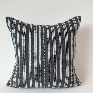 Blue and white Sofa pillow case Hand woven Ethnic Accent throw pillow cover Frazada bed cushion pastel Colour decorative Tribal  textile