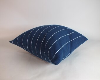 Handgeweven blauw gestreepte kussensloop etnisch chom string katoenen bankkussen woondecoratie