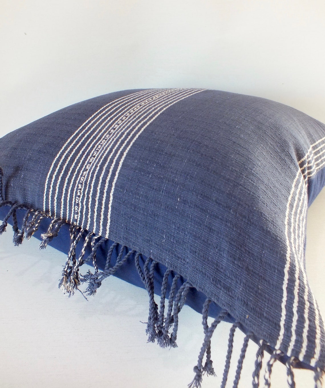 Navy Blue and White Sofa Pillow Cover Throw Accent Pillow Etsy