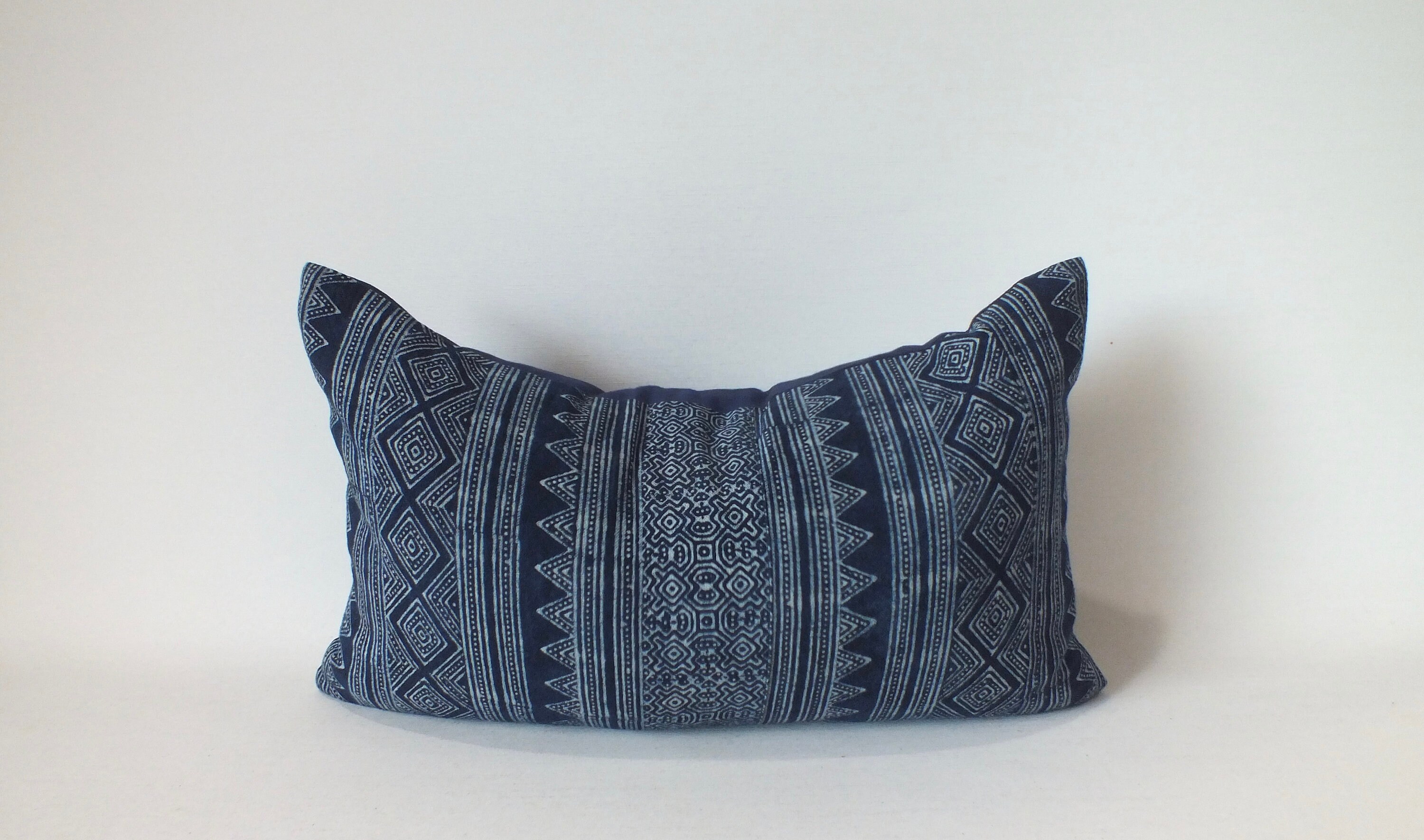 Midnight Blue Striped Mid Century Throw Pillow Cover with Etsy