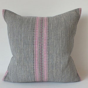 Vintage Hmong Pillow case Handwoven  Ethnic throw pillow cover Frazada cushion pastel Colours decorative throw pillows Tribal woven textile