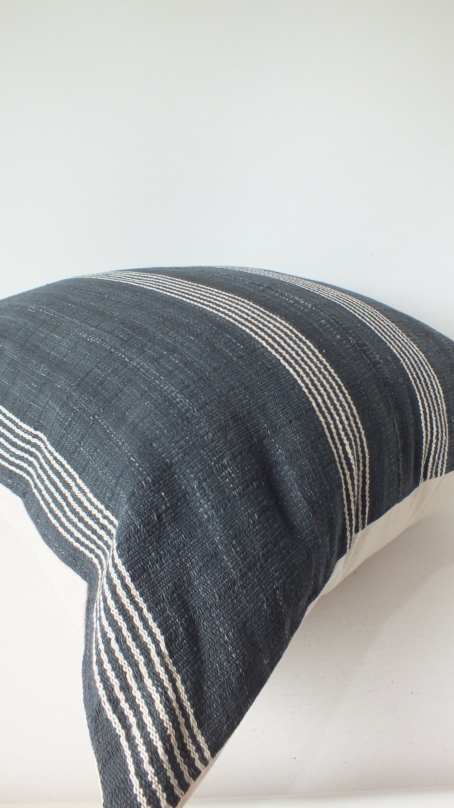 Black and White Sofa Pillow Case Handwoven Ethnic Throw Pillow Etsy