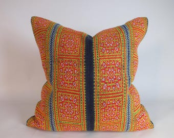 Cushions Handwoven Fabrics Hmong Sofa Pillow Handmade  Fabric Sofa cushion Decorative Throw Pillows ethnic textiles
