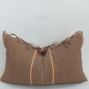 Brown and Cream sofa accent  Pillow case Hand-Woven decorative ethnic accent  Tribal Textile throw cushion cover  Hmong textiles Home decor