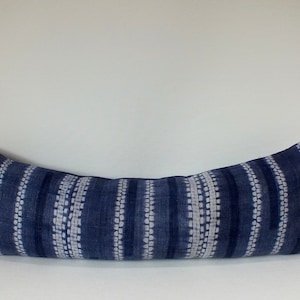 Blauwe bolster sierkussensloop vintage Hmong hennep bankkussenhoes handgeweven stof accent decoratieve sierkussens Housewarming cadeau