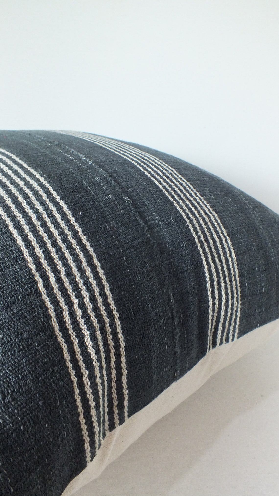 Black and White Sofa Pillow Case Handwoven Ethnic Throw Pillow Etsy