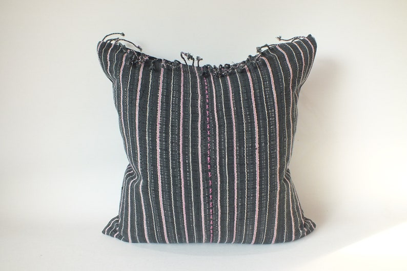 Black and Pink Pillow Case Handwoven Ethnic Throw Pillow Cover Etsy