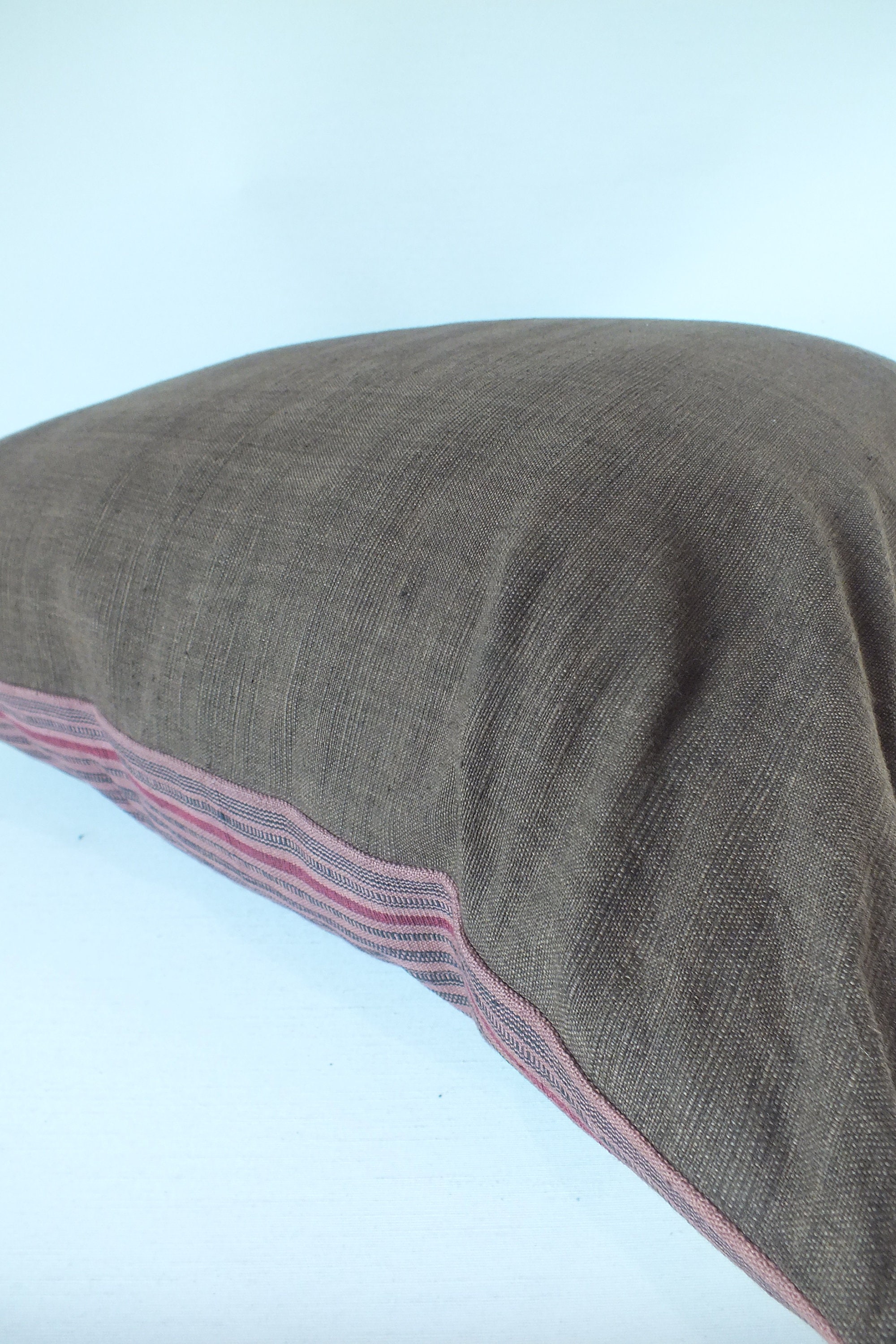 Braune Hanf Kissen Handgewebt Sofa Wohnzimmer Kissenbezug Etsy