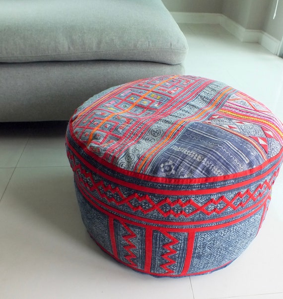 Boho Ottomane Pouf Housse Chaise Decorative Thailande De Etsy