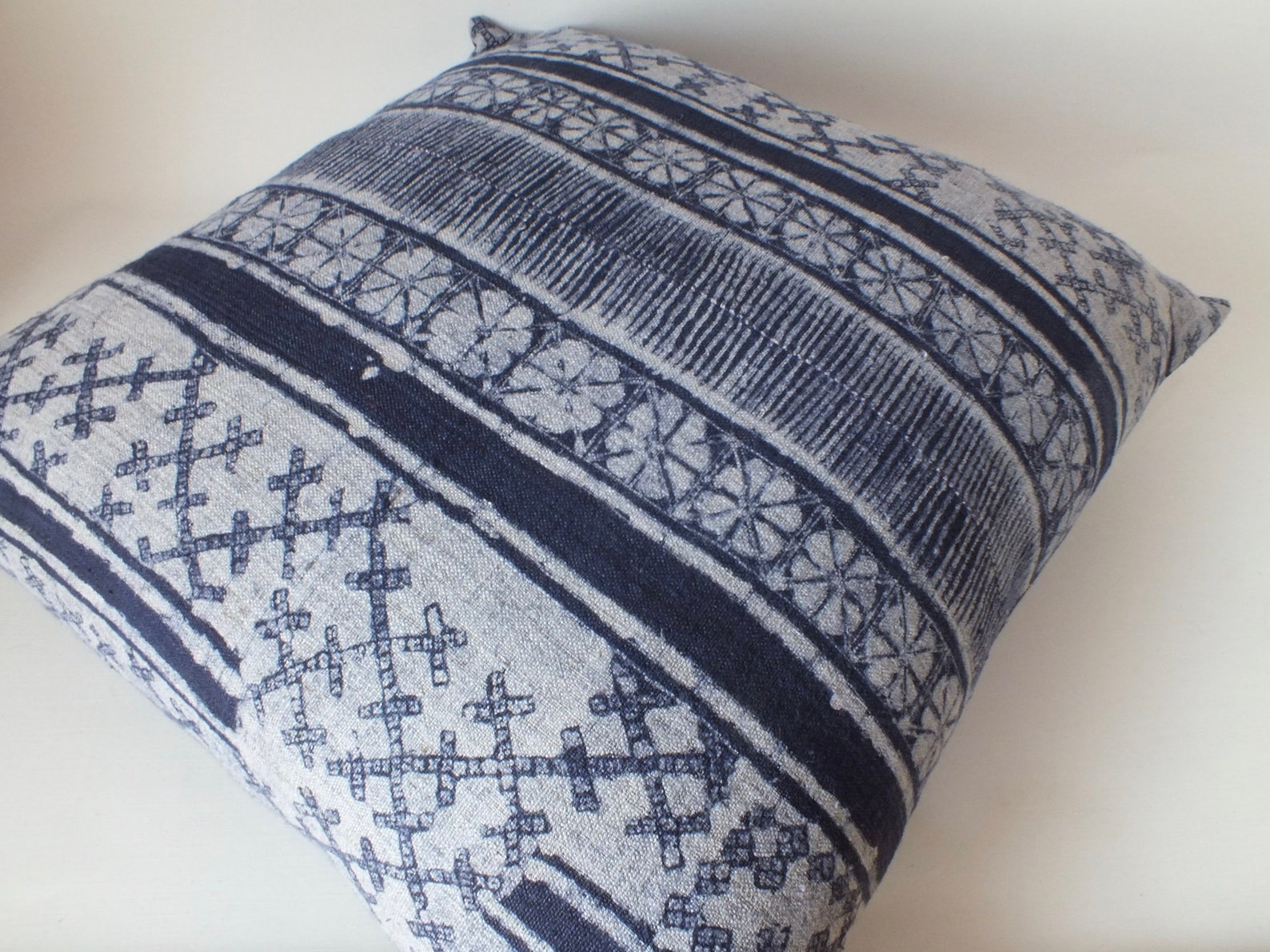 Throw Hmong Pillow Hmong Cushionvintage Hmong Hemp Pillow Etsy