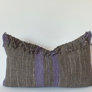 Fundas de almohada Hmong marrones Tejidos hechos a mano Textiles tejidos a mano Cojines de almohada Boho chic Funda de almohada de color pastel teñido natural