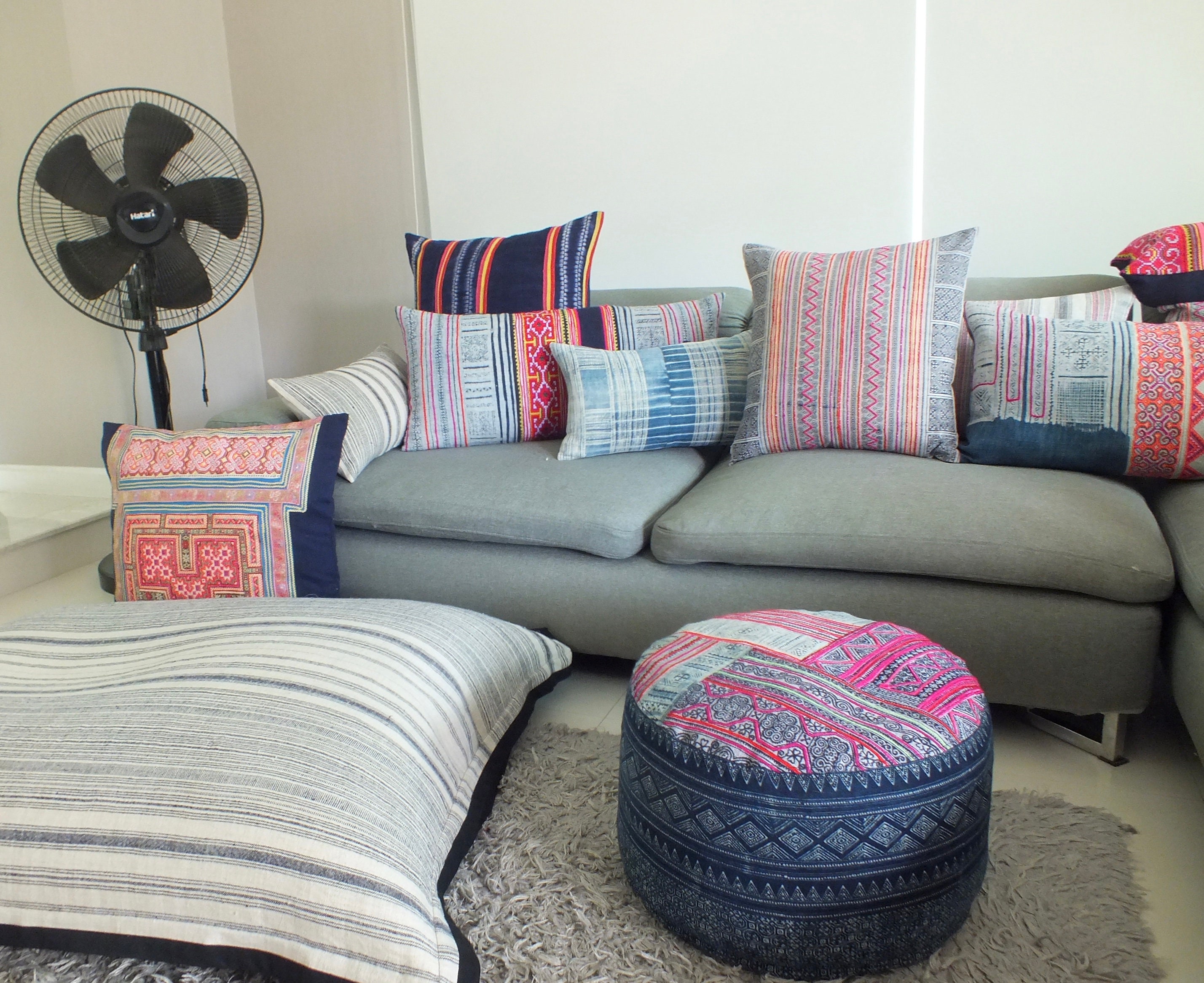 OttomanCushionCoverBohoOttomanHandmade Round Pillow Etsy