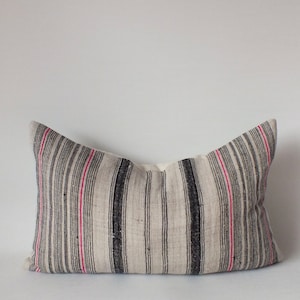 Vintage ethnic Hmong Hemp Throw Pillow Decorative Pillows lumbar cushion Homespun Hemp Pillow case Boho Farmhouse  decorative Cushion cover