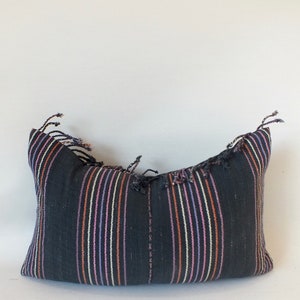 Black sofa  Pillow case Hand Woven decorative  Frazada accent  Tribal Textile throw cushion cover  Hmong textiles Home decor living-room