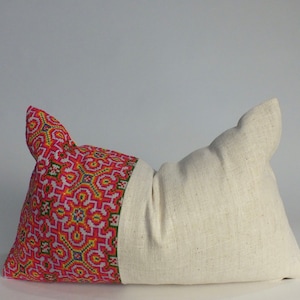 Boho Sofa Cushion Vintage hemp Pillowslip recycled  fabric Hand woven Textile Tribal Ethnic  Pillow Case throw decorative home decor living